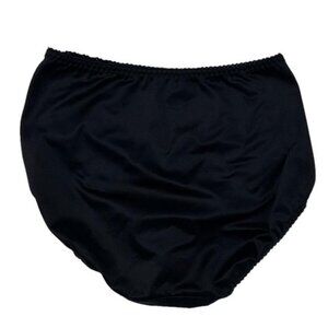 Vintage Silky Satiny Black Full Coverage Polyester Panties Vanity Fair Medium